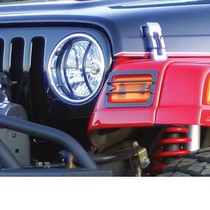 97-06 Jeep Wrangler Rampage Euro Turn Signal Covers - Black