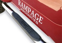 04-06 Jeep Unlimited Rampage Body Side Guards with Step (Polished Stainless Steel)