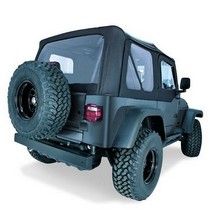 97-06 Jeep Wrangler Rampage Soft Top OEM Replacement - Denim Black with Door Skins