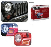 07-12 Jeep Wrangler JK Rampage Euro Headlight Guards - Black