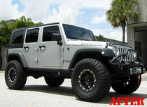 Jeep 07-11 JK Wrangler Recon Round Front Fender Lenses with Amber L.E.D.s Located on Front Side Fender - Clear Lens