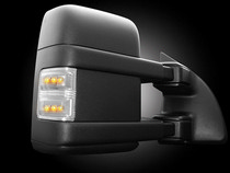 Ford 08-11 F250/F350 Superduty Recon Side Mirror Lenses (2-Piece Set) w/ L.E.D. Amber Turn Signals - Clear Lens