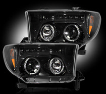 Toyota Tundra 07-11 Recon Projector Headlight Set - Smoked / Black