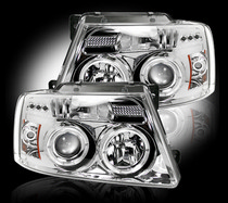 Ford F150 04-08 Recon Projector Headlight Set - Clear / Chrome