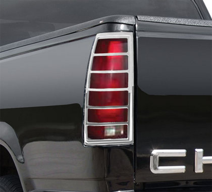 88-98 Chevrolet C- and K-Series Truck Restyling Ideas Tail Light Bezels - ABS Chrome