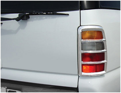 00-06 GMC Yukon Restyling Ideas Tail Light Bezels - ABS Chrome