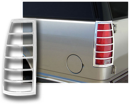 92-99 GMC Yukon Restyling Ideas Tail Light Bezels - ABS Chrome