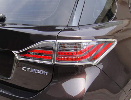 11-13 Lexus CT 200h Restyling Ideas Tail Light Bezels - ABS Chrome