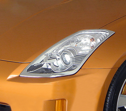 03-08 Nissan 350Z Restyling Ideas Head Light Bezel - ABS Chrome