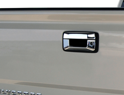 14-15 GMC Sierra Restyling Ideas Tailgate Handle Cover with Keyhole - ABS Chrome