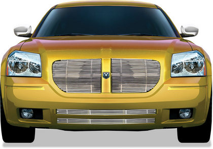 05-07 Dodge Magnum Restyling Ideas ABS Grille Insert - Chrome Stainless Steel Billet, Top Bumper