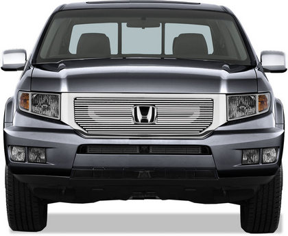 09-11 Honda Ridgeline Restyling Ideas Grille Insert - Chrome Stainless Steel Billet, Top