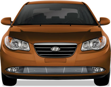 07-10 Hyundai Elantra Restyling Ideas Grille Insert - Chrome Stainless Steel Billet, Bumper