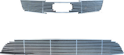 10-11 Kia Rio Restyling Ideas ABS Grille Insert - Chrome Stainless Steel Billet, Top and Bottom