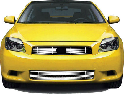 05-07 Scion tC Restyling Ideas ABS Grille Insert - Chrome Stainless Steel Billet, Top Bumper