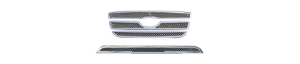07-12 Hyundai Santa Fe Restyling Ideas Grille - Perimeter Woven Mesh, Chrome Stainless Steel