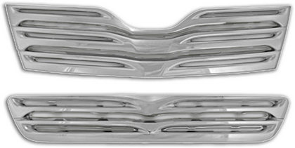 09-12 Toyota Venza Restyling Ideas Grille Overlay Insert - Top & Bottom, ABS Chrome