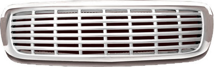 97-04 Dodge Dakota Restyling Ideas Replacement Grille Insert - Horizontal 6 Bar Style, ABS Chrome