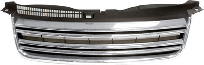 01-05 Volkswagen Passat Restyling Ideas Replacement Grille - ABS Chrome-Black, R32 Horizontal Billet Style