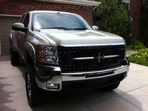07-10 Chevrolet Silverado 2500/3500 Royalty Core RC3DX Innovative Grille - Diamond Crimp