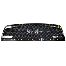 09-12 Ford F150 Royalty Core RC3DX Innovative Grille - 5.0 Power Mesh, Gloss Black Frame