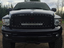 03-05 Dodge Ram 2500 Royalty Core RC1X Incredible LED Grille - Polished Gloss Black Frame/Surround