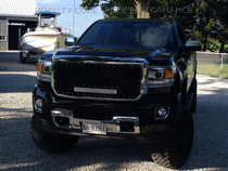 15-Up GMC Sierra 2500/3500 Royalty Core RC1X Incredible LED Grille - Gloss Black Frame