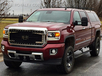 15-Up GMC Sierra 2500/3500 Royalty Core RC3DX Innovative Grille - Polished Gloss Black Frame