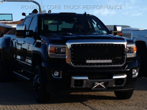 15-Up GMC Sierra Denali 2500/3500 Royalty Core RC1X Incredible LED Grille - Flared Design, Polished Gloss Black Frame, Surround