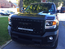15-16 GMC Sierra HD 2500/3500 Royalty Core RCRX LED Race Line Grille - Satin Black Scratch Resistant Powder Coat Frame/Surround and Mesh