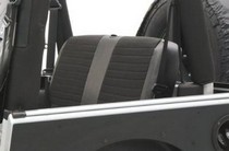 80-95 Wrangler Smittybilt XRC Rear Seat Cover - Black/Black 