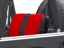 80-95 Wrangler Smittybilt XRC Rear Seat Cover - Red/Black 
