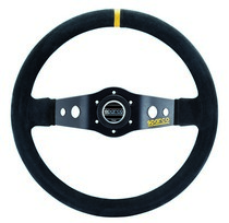 All Cars (Universal), All Jeeps (Universal), All Muscle Cars (Universal), All SUVs (Universal), All Trucks (Universal), All Vans (Universal) Sparco 215 Steering Wheel - Suede (Black)