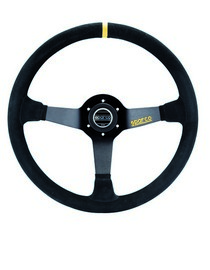 All Cars (Universal), All Jeeps (Universal), All Muscle Cars (Universal), All SUVs (Universal), All Trucks (Universal), All Vans (Universal) Sparco 368 Steering Wheel - Suede (Black)