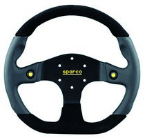 All Cars (Universal), All Jeeps (Universal), All Muscle Cars (Universal), All SUVs (Universal), All Trucks (Universal), All Vans (Universal) Sparco Mugello Steering Wheel - L999  (Black / Black / Blue)