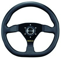 All Cars (Universal), All Jeeps (Universal), All Muscle Cars (Universal), All SUVs (Universal), All Trucks (Universal), All Vans (Universal) Sparco Steering Wheel Ring - L360 - Leather (Black)