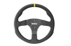 Universal Sparco SPA Steering Wheel - Steering Wheel R350B Leather w/ Button