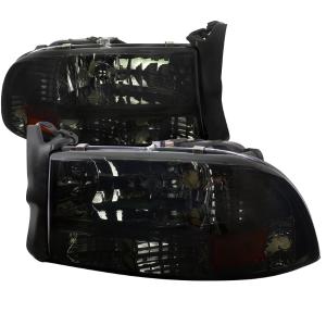98-03 DODGE DURANGO SMOKED HEADLIGHT, 97-04 DODGE DAKOTA SMOKED HEADLIGHT Spec D Euro Headlights (Smoke)