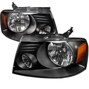 04-08 FORD F150 CRYSTAL HOUSING HEADLIGHTS BLACK Spec D Crystal Euro Headlights (Black)