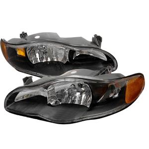 00-05 Chevrolet Monte Carlo CRYSTAL HOUSING HEADLIGHTS BLACK Spec D Crystal Euro Headlights (Black)