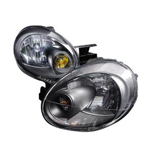 03-05 DODGE NEON CRYSTAL HOUSING HEADLIGHTS BLACK Spec D Crystal Euro Headlights (Black)