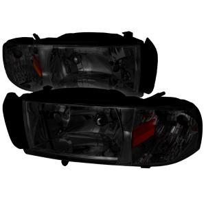 94-01 DODGE RAM CRYSTAL HOUSING HEADLIGHT SMOKE Spec D Crystal Euro Headlights (Smoke)