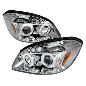 05-10 Chevrolet COBALT HALO LED PROJECTOR CHROME Spec D LED Halo Projector Headlights (Chrome)