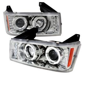 04-12 Chevrolet COLORADO HALO LED PROJECTOR CHROME, 04-12 GMC CANYON HALO LED PROJECTOR CHROME Spec D LED Halo Projector Headlights (Chrome)