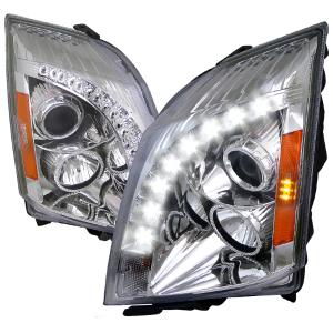 08-13 CADILLAC CTS HALO PROJECTOR HEADLIGHT CHROME - NOT COMPATIBLE WITH FACTORY XENON Spec D Halo Projector Headlights (Chrome)