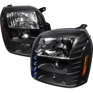 07-10 GMC YUKON HALO LED PROJECTOR BLACK Spec D LED Halo Projector Headlights (Black)
