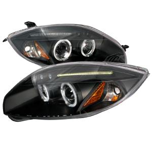 06-08 MITSUBISHI ECLIPSE HALO LED PROJECTOR BLACK Spec D LED Halo Projector Headlights (Black)