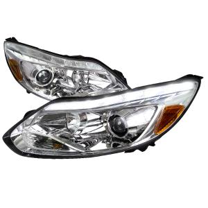 12-14 Ford Focus (Do not fit models equipped with factory Xenon headlights; Do not fit Electric models; Fit for United States and Canada models only) Spec D Projector Headlights (Chrome)