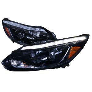 12-Up Ford Focus (Projector Headlight - Glossy Black) Spec D Projector Headlights (Glossed Black)