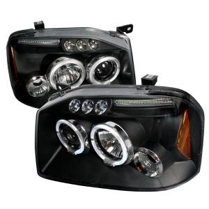 01-04 NISSAN FRONTIER HALO LED PROJECTOR BLACK Spec D LED Halo Projector Headlights (Black)